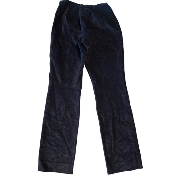 Aritzia Babaton Nigel Velvet Pants Navy High Waist Straight Leg Size 0 - Picture 10 of 10